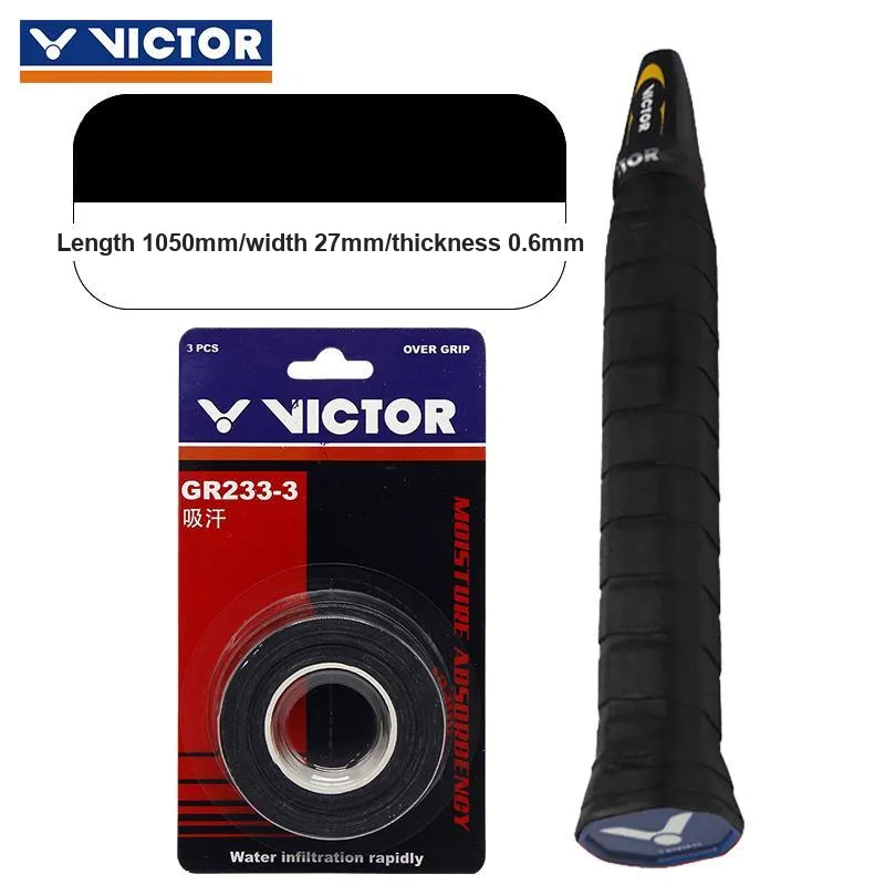 VICTOR Badminton Grip Tape Black PU Thin-1