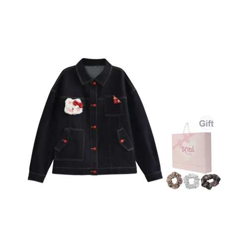 SNBL Темно-синий синий женский джинсовая куртка