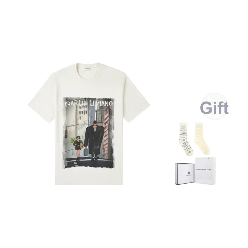 Charlie Luciano Белая коробка + Носки Унисекс T Рубашки