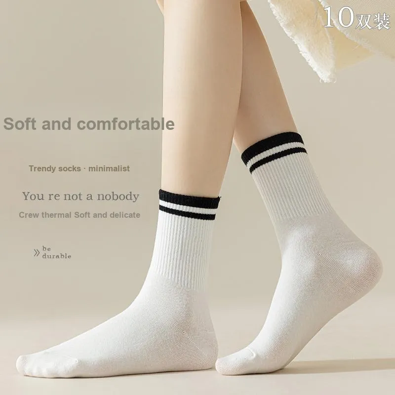 Cotton Gene Mid Calf Socks Women's Box 5 Pack-8
