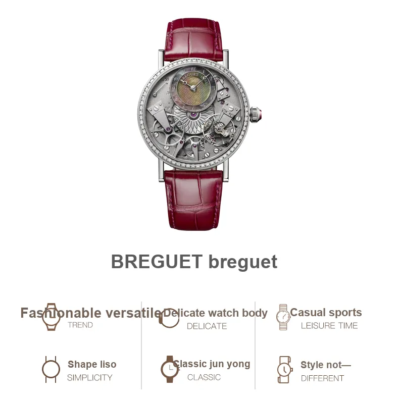 BREGUET TRADITION Automatic Mechanical Movement Women's Watch 37mm Silver Dial-2