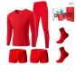 100% cotton Medium/Red 6-Piece Set (1 Crew Neck Long-Sleeved, 1 Pants, 2 Underpants, 2 Socks) with Premium Box