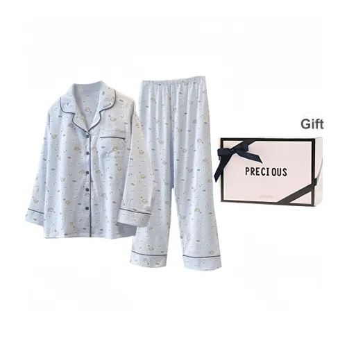 OEING Пижамный комплект женский набор в подарочной коробке синий