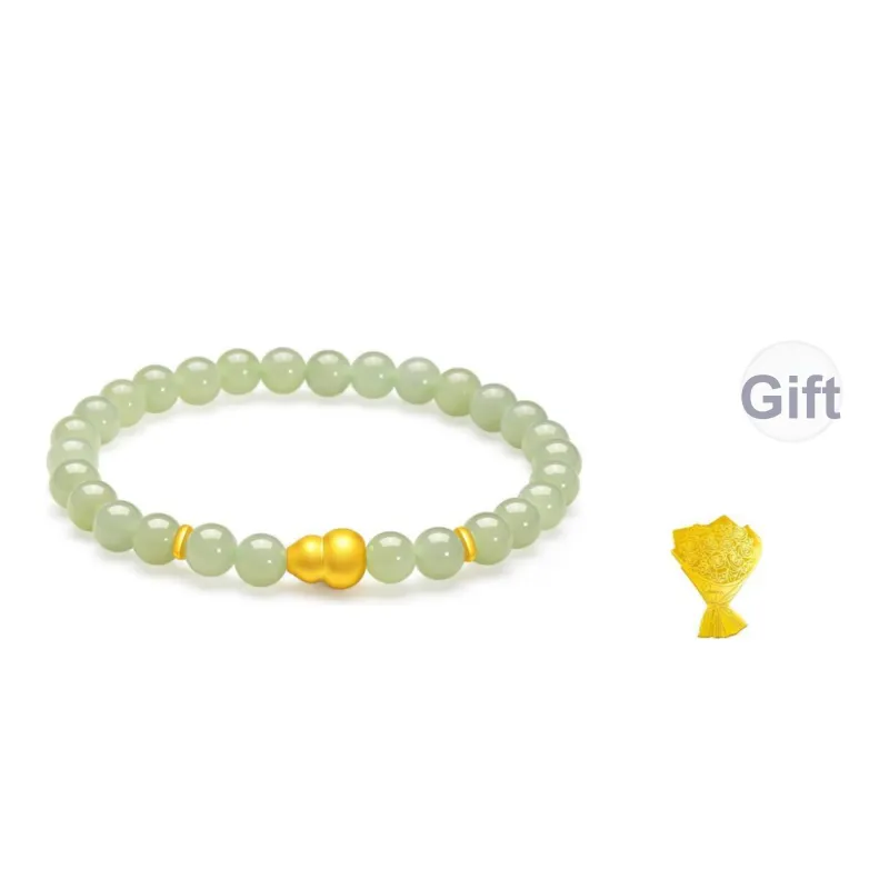 ZSY Hetian Jade Bracelets Pale Greenish White Jade Women's-0