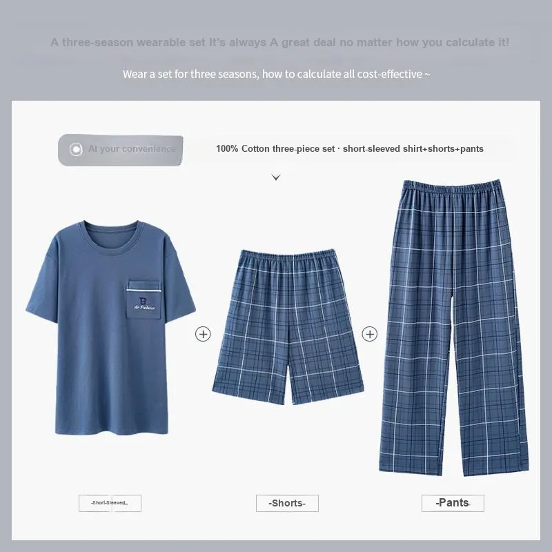 GOSO Pajama Set Men's Royal Blue-5