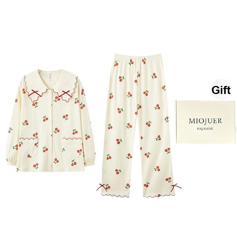 MIOJUER Pajama Gift Boxes Women's Custard