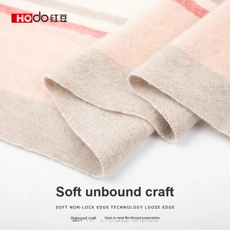 Red Bean 30% Cashmere 70% Wool Knit Scarves Women's-28