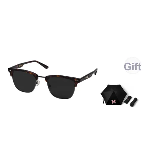 MUJOSH Astral Series Browline Half Rim Plate Sunglasses With UV400 UV Protection Unisex
