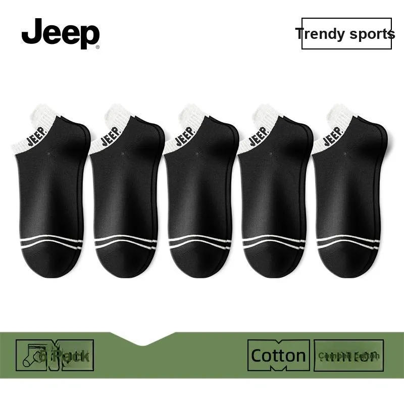 Jeep No Show Socks Unisex Multi double Loading-9