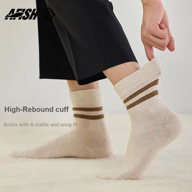 AFISH Mid-Calf Socks Men's 4 Pack-10
