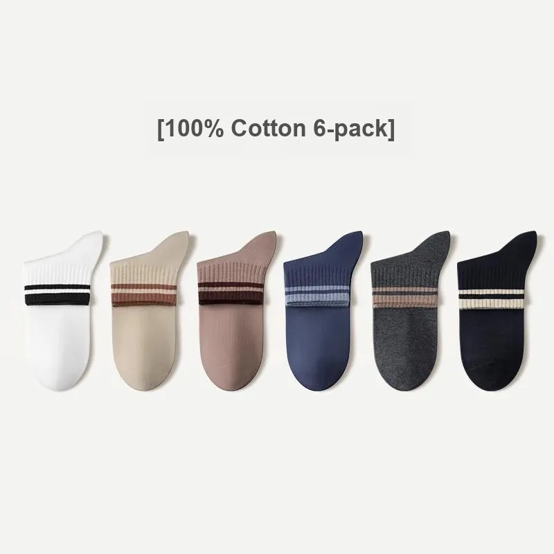 H YXIANG Mid Calf Socks Unisex 6 Pack-7