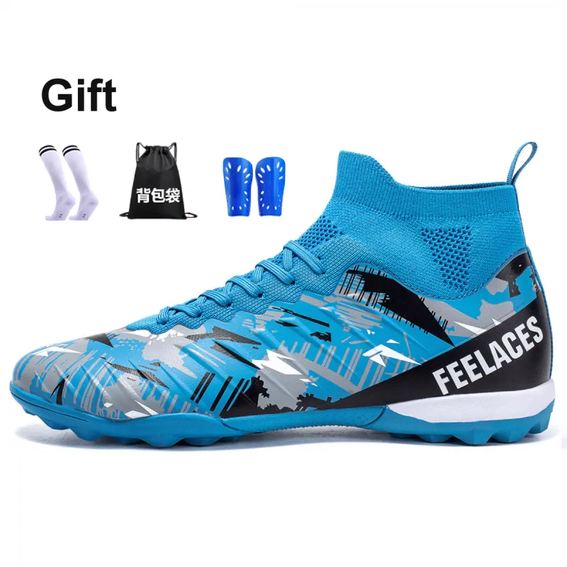 FEELACES Soccer Shoes Unisex Ice White Pink Sprint 1.0 Blue