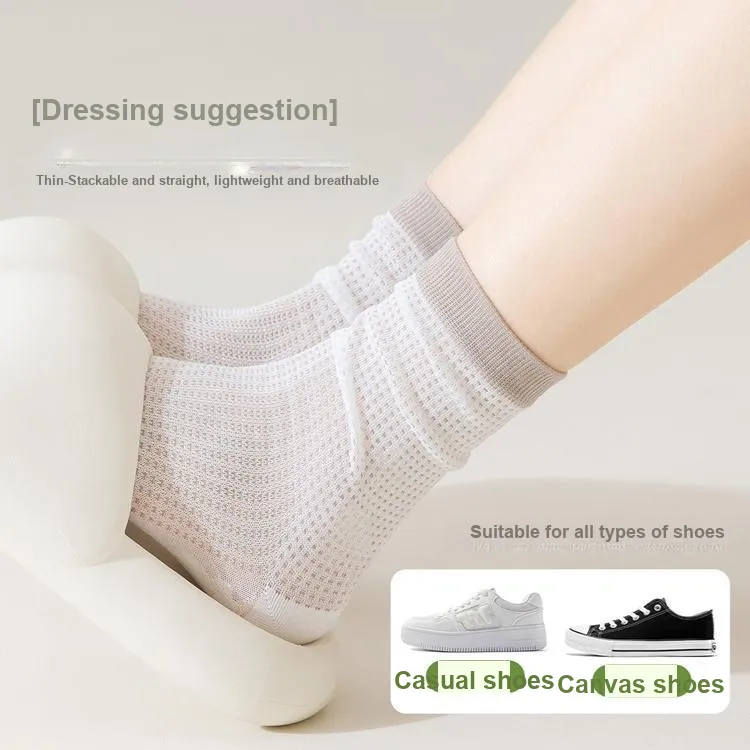H-YXIANG Mid-Calf Socks Women's 5 Pack Mixed Color-3