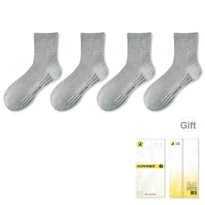 JIAZINI Mid Calf Socks Men's 4 Pack-20