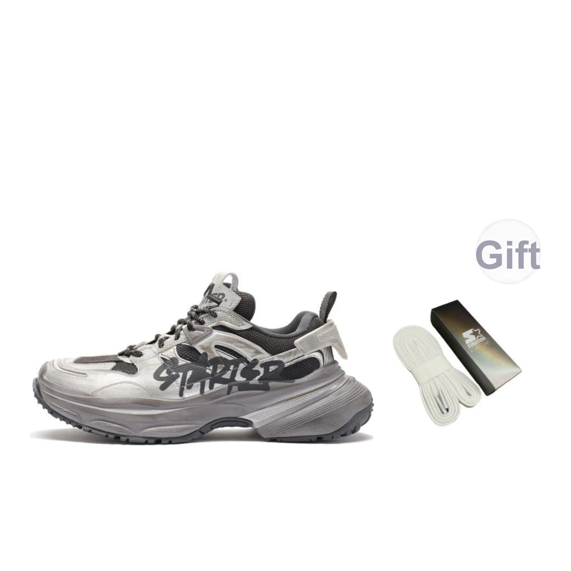 STARTER Remix 2K Low Top Chunky Sneakers Unisex Gray