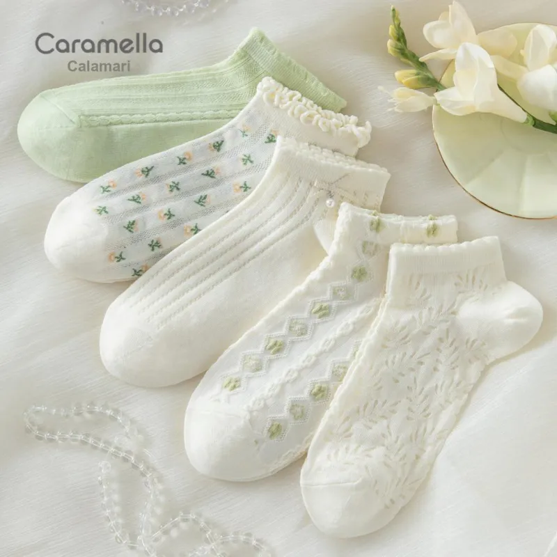 Caramella No Show Socks Women's 5 Pack-9