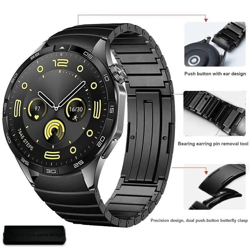Watchbond Huawei Compatibility Watch Band Compatibility With Huawei GT5 46mm Watch Dial Stainless Steel Material-5