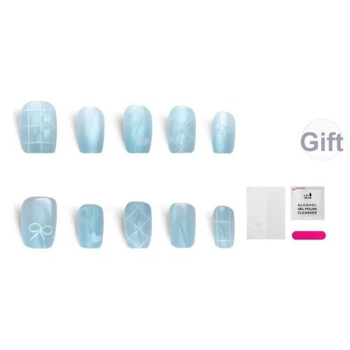 JIABITU Свежий Клетчатый Съемный Инструмент для Ногтей Мягкий на Ногтях Фальшивые Ногти Короткие LADDER Цвет Jump Градиентный Блестки 14mm