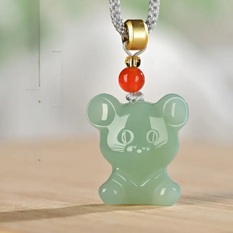 KUNYUYAO Hetian Jade Pendants White Jade/Pale Greenish White Jade Unisex-35