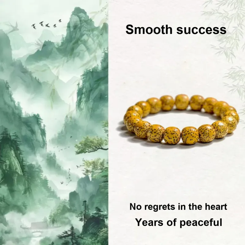 Jinghua Record Star Moon Bodhi Seeds Guardian Deity Beaded Bracelet Unisex-1