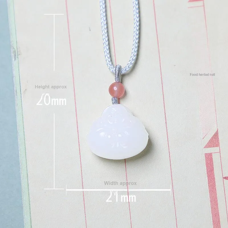 Ingenuity Hetian Jade Necklaces White Jade Women's-2