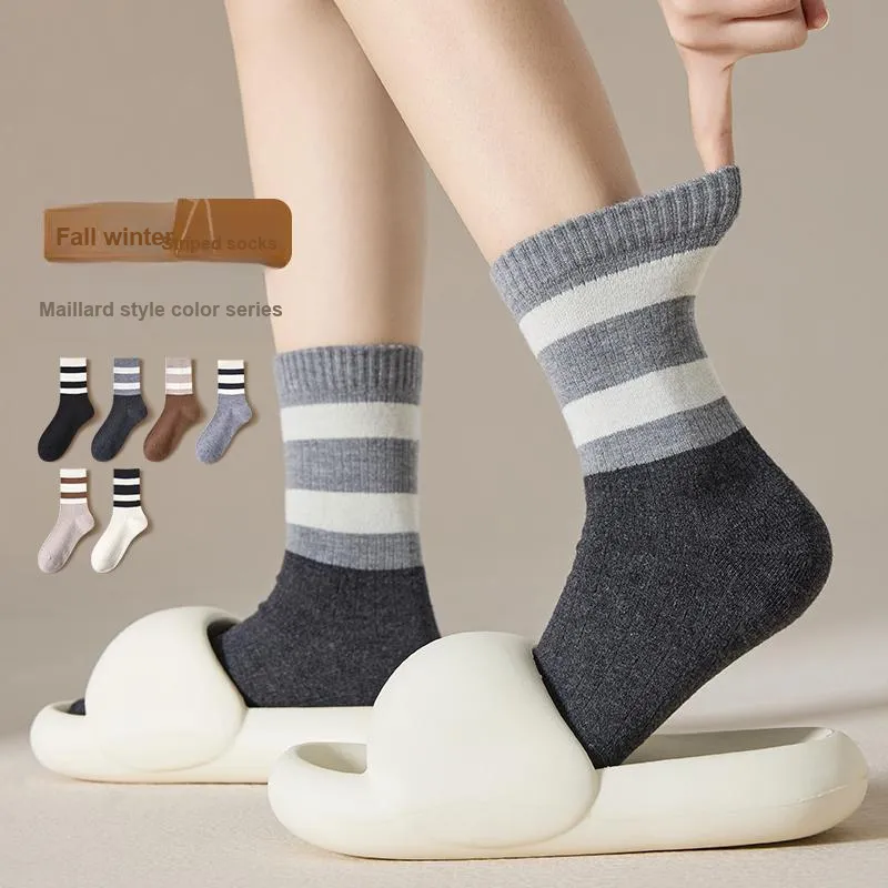 Top Melon Mid Calf Socks Women's Combo Set-16