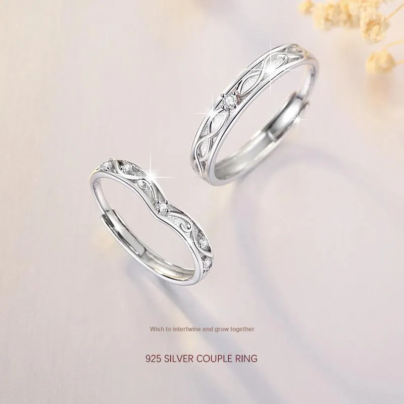 DAWO 925 Sterling Silver Rings Unisex-1