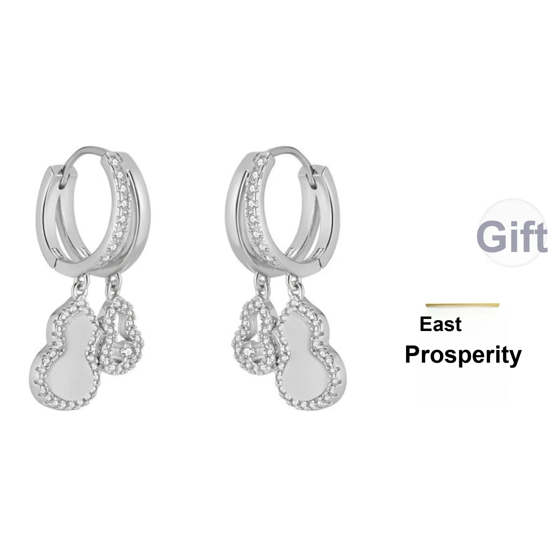 SHANRUI Серьги из меди с серебряным покрытием женские