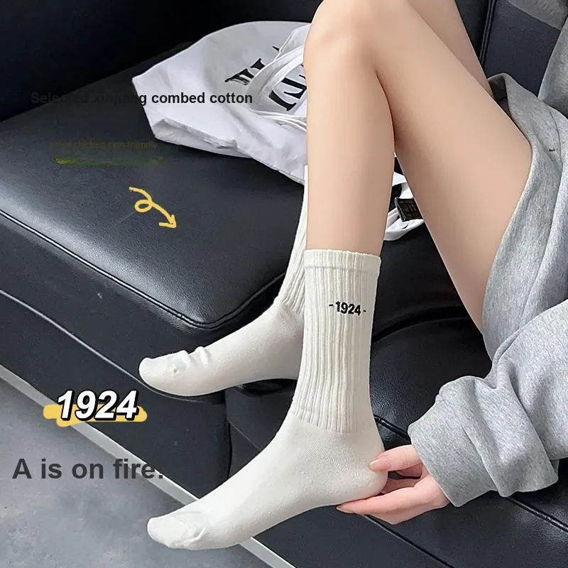 Lan Miao Mid Calf Socks Women's Combo Set-14