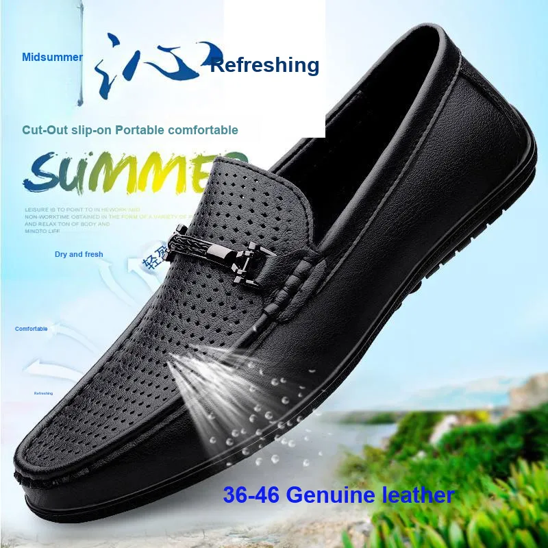 BAGE Gommino Loafers Unisex Black-7