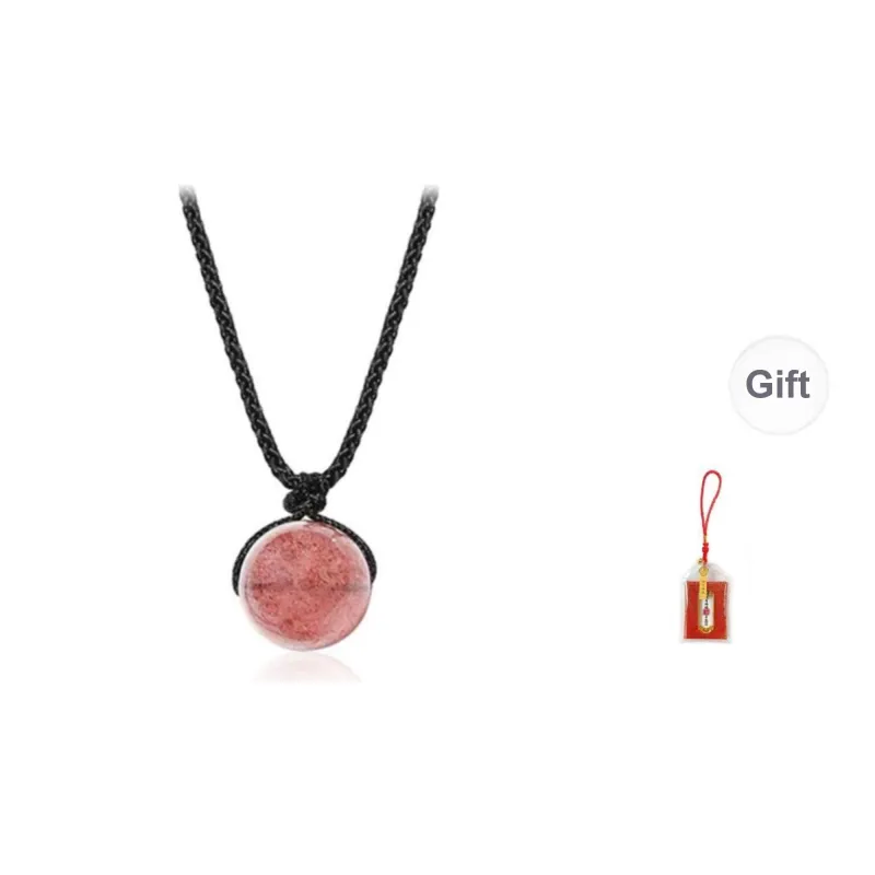 LUXLINE Obsidian Jade Necklaces Unisex-0