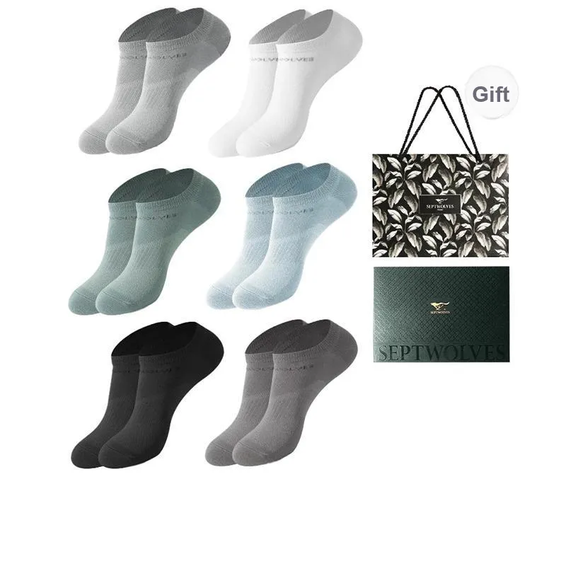 SEPTWOLVES Mid Calf Socks Men's 6 Pairs Box Included-118