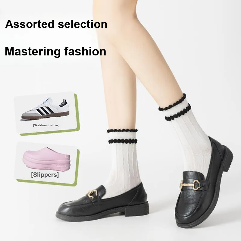 MIIOW Mid Calf Socks Women's 5 Pack-1