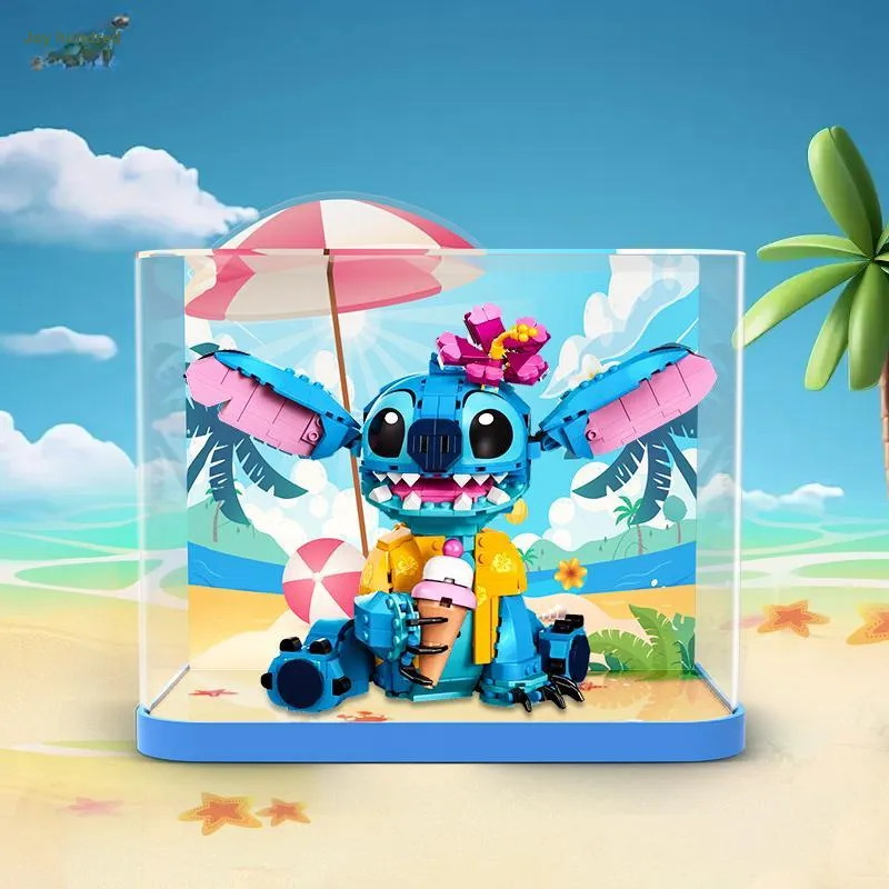 LIGHT YOUR BRICKS 100 Joy Compatibility Building Block Disney 43249 Lilo & Stitch Display Case Model Accessories-1