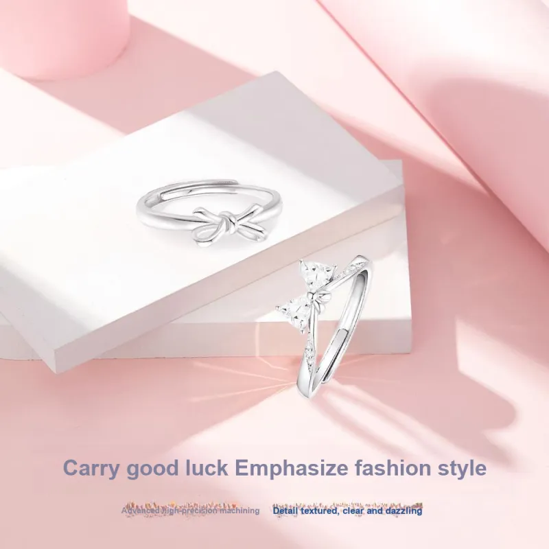 NUSQ Sterling Silver Rings Women's-7