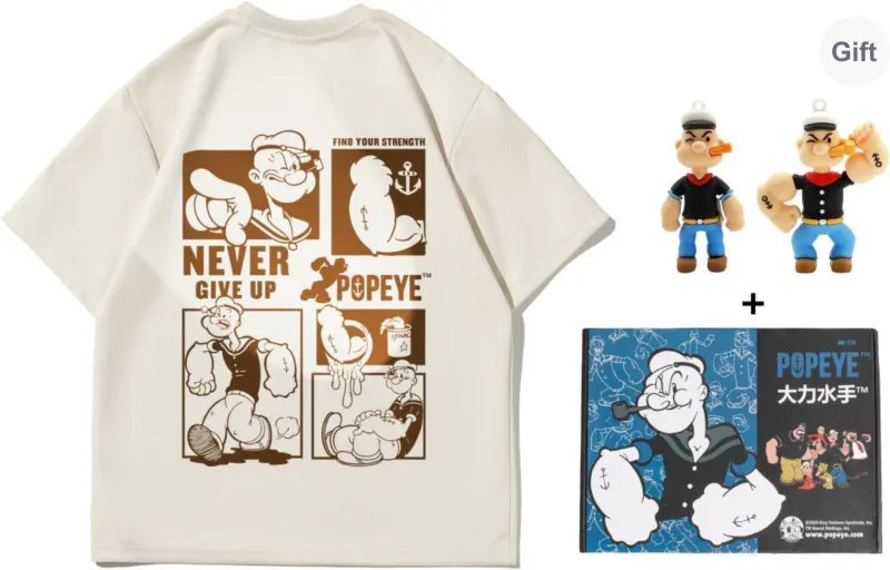POPEYE Summer T Shirt Unisex Graduation Season Includes Gift Box Set-13