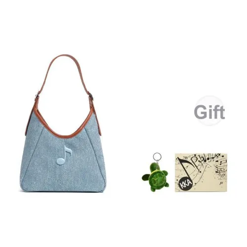 KKA Деним Сумка через плечо Сумка через плечо Сумка Обычная Женская Синий Экрю Хаки