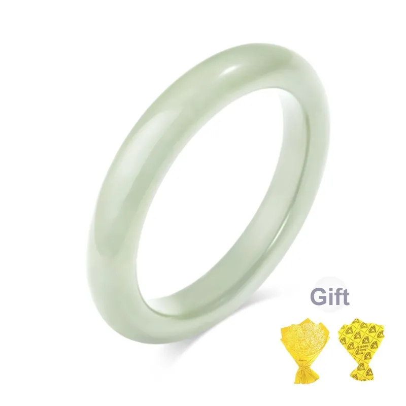 ZSY Hetian Jade Bangles Green Jade Women's-4