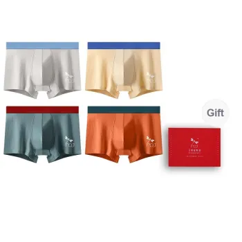 RED DRAGONFLY Cotton Panties Men's Gift Box Set Of 4