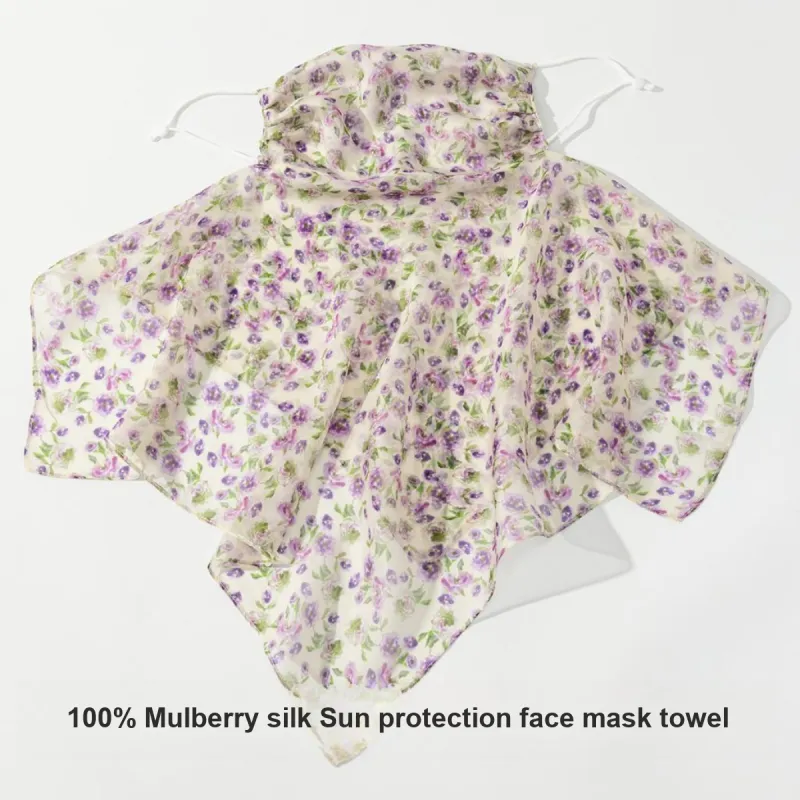 Shanghai Story 100% Mulberry Silk Sun Protection Masks Women's-38