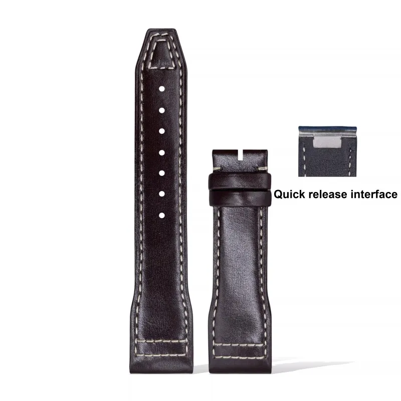 Yuloran Watch Band Global Compatibility Genuine Leather Material-3