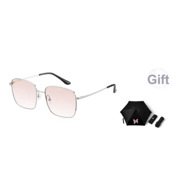 MUJOSH To The Series Of Things Plate Frame Β Titanium Square Sun Protection Sunglasses With Small Face Frame Unisex