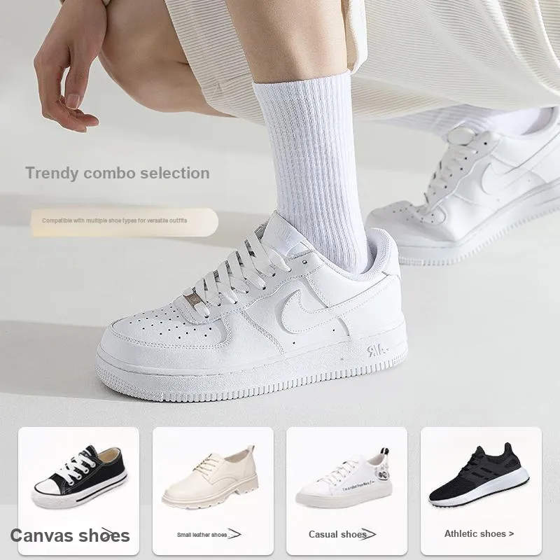 MIIOW Knee-High Socks Unisex Combo Set Black And White Socks-5