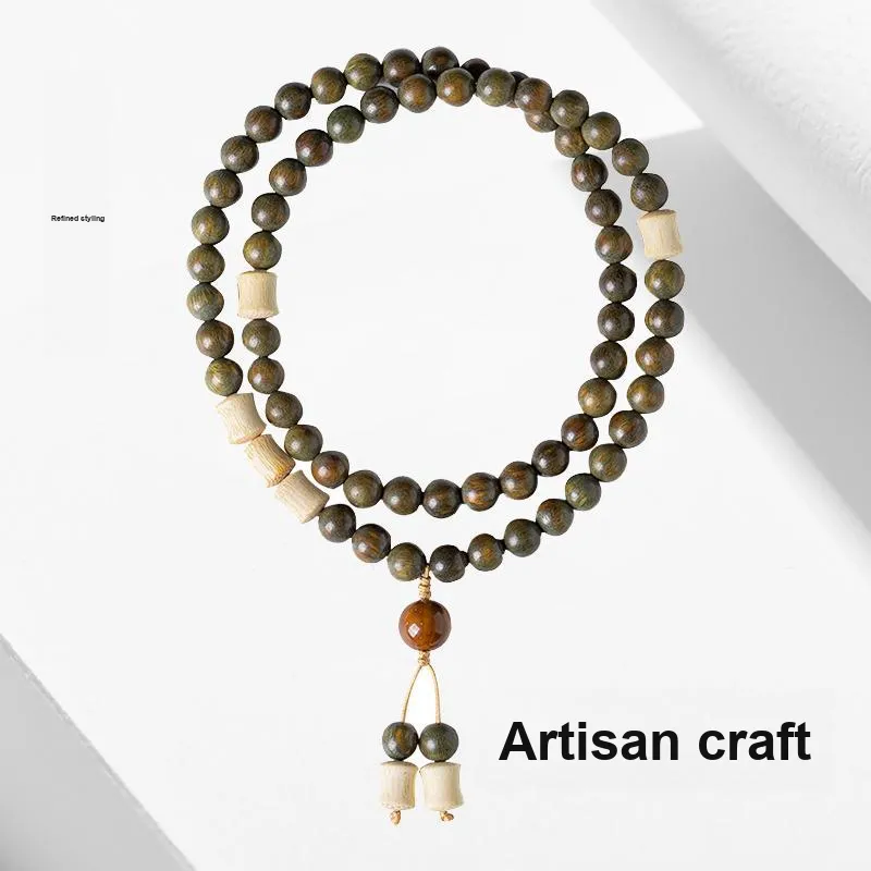 Blooming Petals Green Sandalwood Bracelets Unisex-3