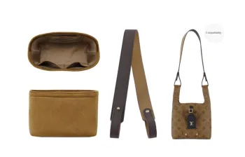 Lan Bao Fan Nylon Shoulder Strap, Liner, Storage Bag, Medium Bag Lining Bag, Accessory Women's Brown