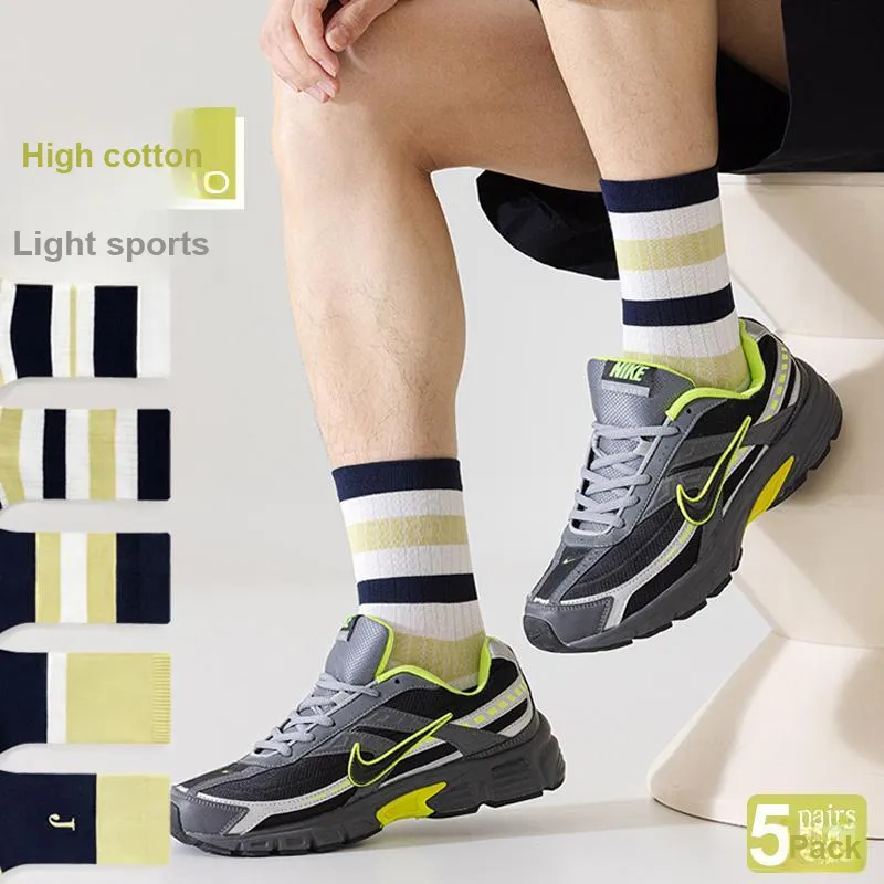 Top Melon Mid Calf Socks Men's 5 Pack-7