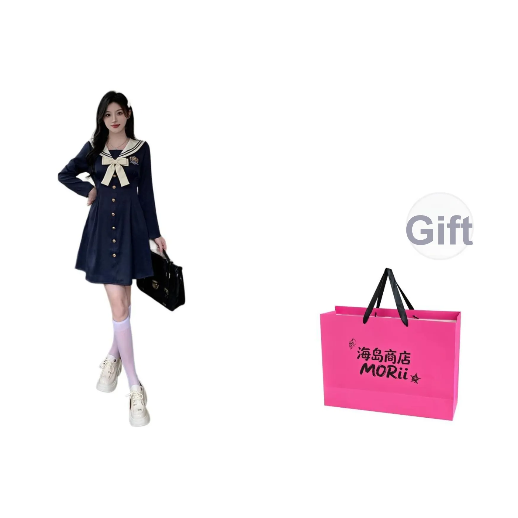 MORii Длинное платье с длинными рукавами женское