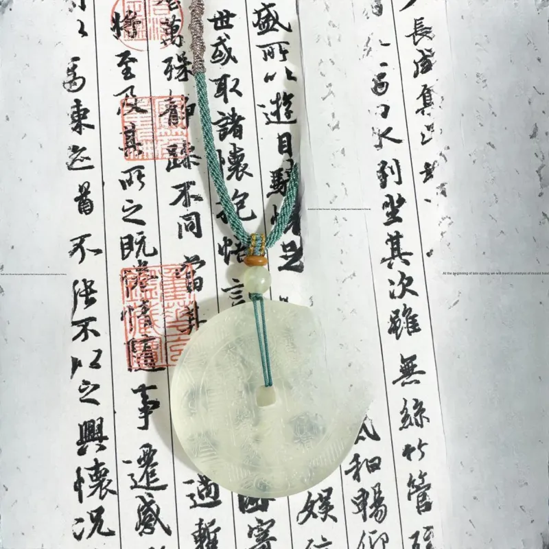 JIAOSHIYU Serpentine Jade Necklaces Unisex-1