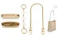 Beige Felt 2 Pcs Liner+Camellia Extender Chain+Decorative Chain 40cm