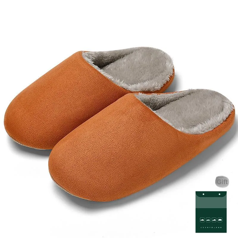 Red Bean Minimalist Style Cotton Slippers-4